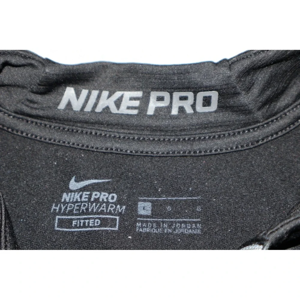 Nike Pro 1/4 Zip Shirt Mens Large Fitted Mock Neck Pullover Hyper Warm Workout